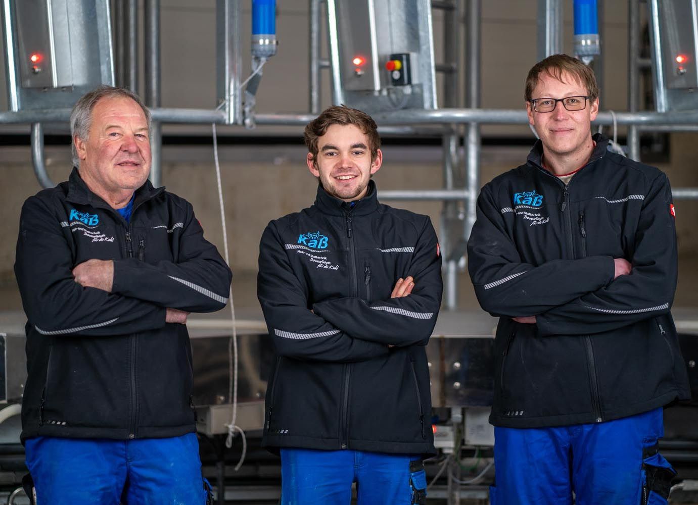 Das Käß-Team im Melkstand